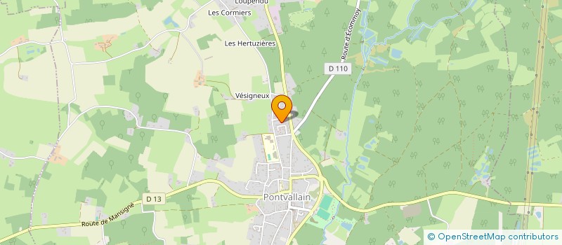 localisation de l'entreprise EURL SERGE PAUTTE  PONTVALLAIN