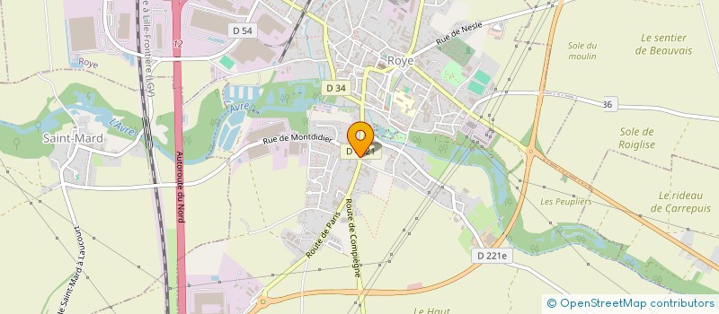 localisation de l'entreprise EURL SIGNALTECH à ROYE