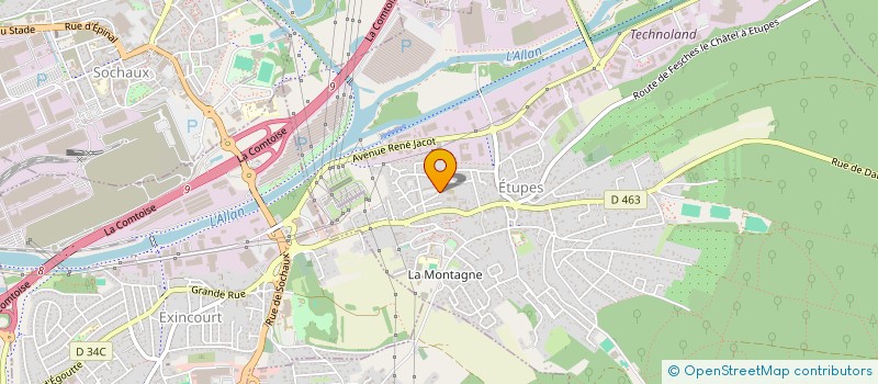 localisation de l'entreprise EURL SIMON CYRIL  ETUPES