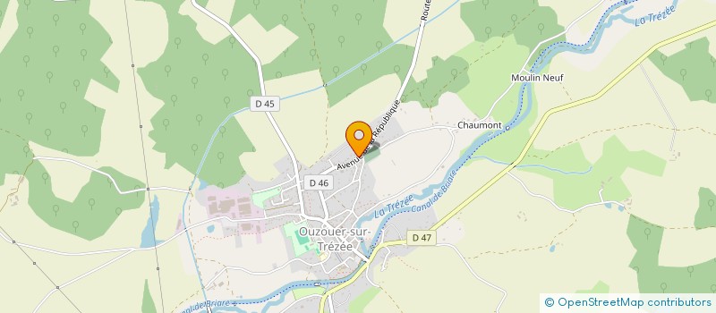 localisation de l'entreprise EURL SIMONNET  OUZOUER-SUR-TREZEE