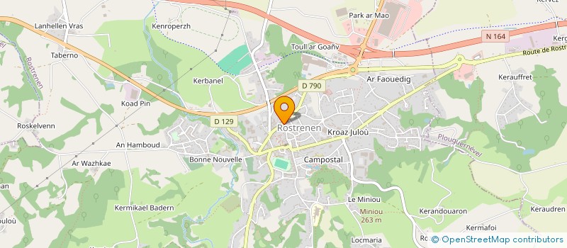 localisation de l'entreprise EURL SINQUIN MEUBLES ET SALONS à ROSTRENEN