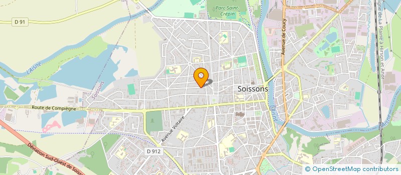 localisation de l'entreprise EURL SLT ELECTRICITE à SOISSONS