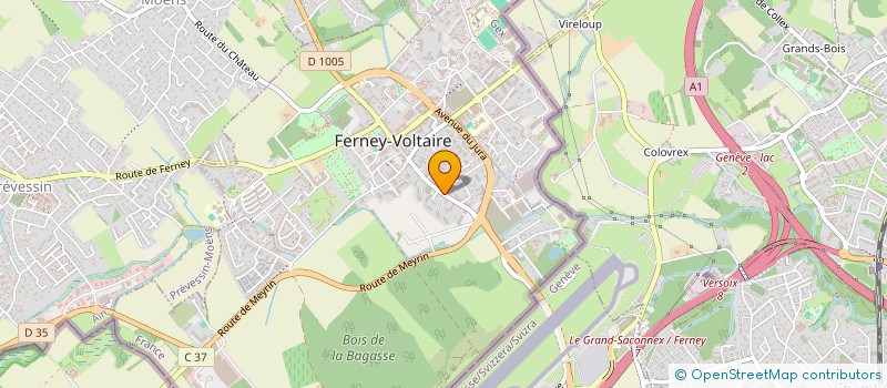 localisation de l'entreprise EURL SOC NOUVELLE BLANCHISSERIE VOLTAIRE à FERNEY-VOLTAIRE