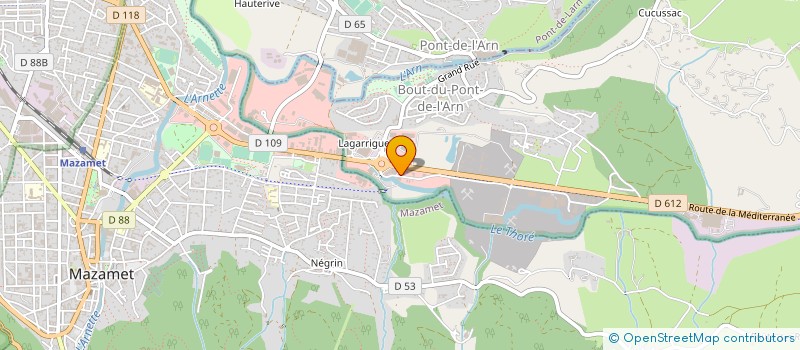 localisation de l'entreprise EURL SOCIETE BIO ASSAINISSEMENT à BOUT-DU-PONT-DE-LARN