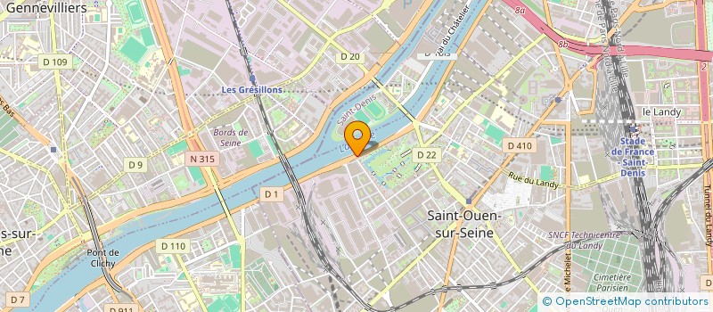 localisation de l'entreprise EURL SOCIETE DE GARDIENNAGE ET DE SURVEILLANCE CLICHOISE à SAINT-OUEN-SUR-SEINE