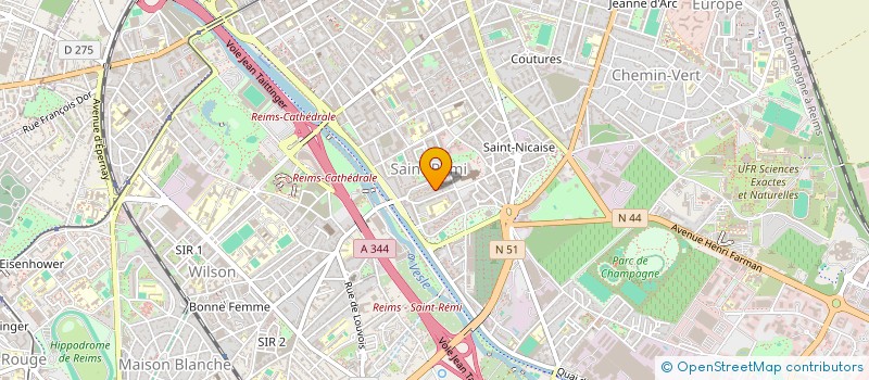 localisation de l'entreprise EURL SOCIETE NOUVELLE BUROTYPE COPIES  REIMS