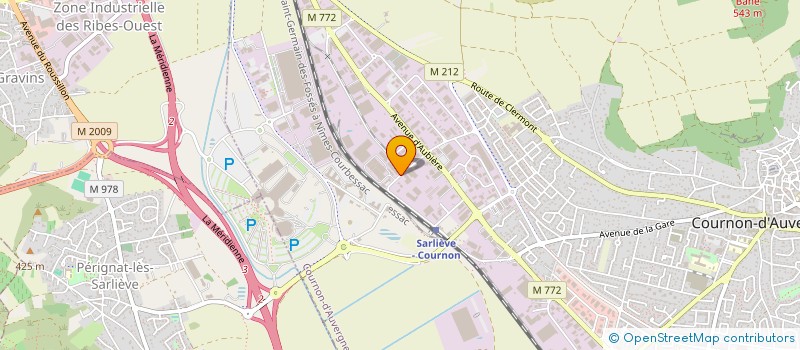 localisation de l'entreprise EURL SODEC FRANCE  COURNON-D'AUVERGNE