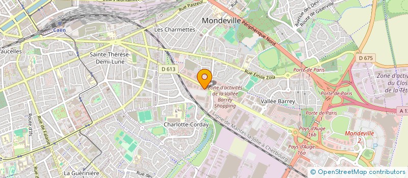 localisation de l'entreprise EURL SODIM CAEN à MONDEVILLE