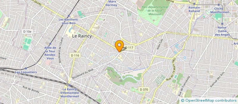 localisation de l'entreprise EURL SOJA FLEURS à LE RAINCY