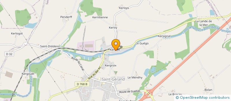 localisation de l'entreprise EURL SOPAAL à SAINT-GERAND-CROIXANVEC