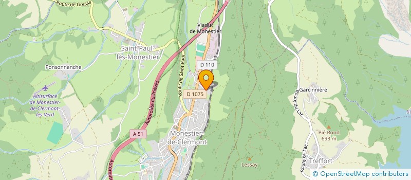 localisation de l'entreprise EURL SP CHARPENTE  MONESTIER-DE-CLERMONT