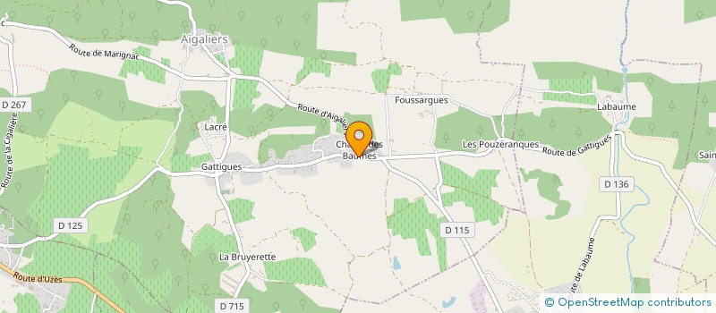 localisation de l'entreprise EURL SUD CHAPITEAU  AIGALIERS