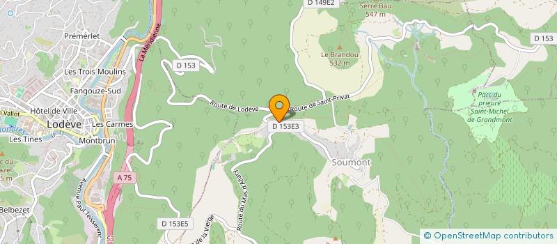 localisation de l'entreprise EURL SUD ELECTRIFICATION  SAINT-ETIENNE-DE-GOURGAS