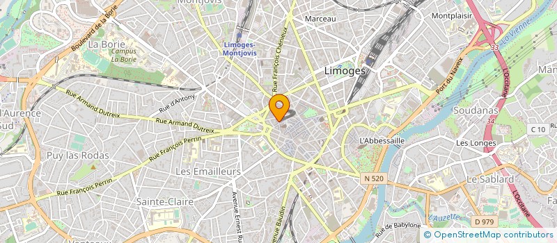 localisation de l'entreprise EURL SUP'DECO à LIMOGES