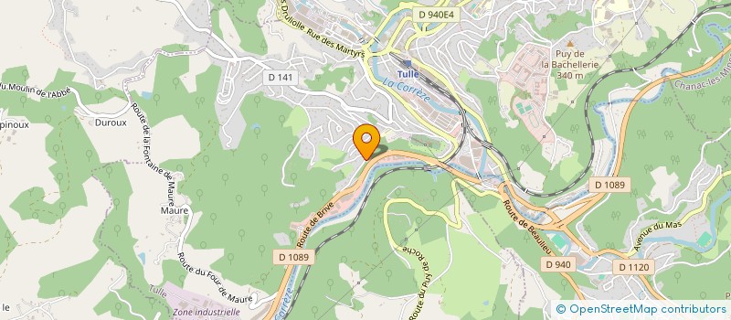 localisation de l'entreprise EURL T.2.F.  TULLE