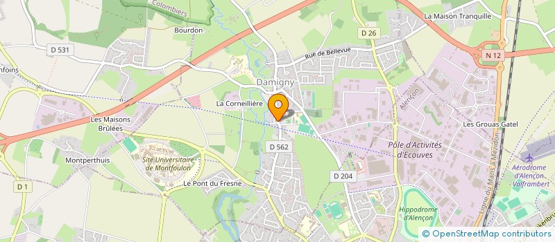 localisation de l'entreprise EURL TAXI-DAMIGNY à DAMIGNY