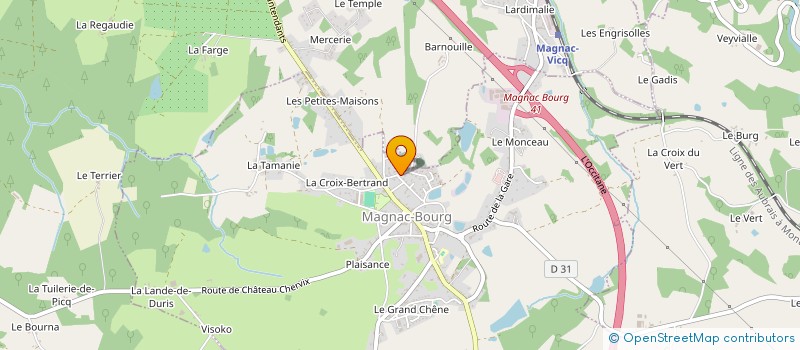 localisation de l'entreprise EURL TAXI SERVICES à MAGNAC-BOURG