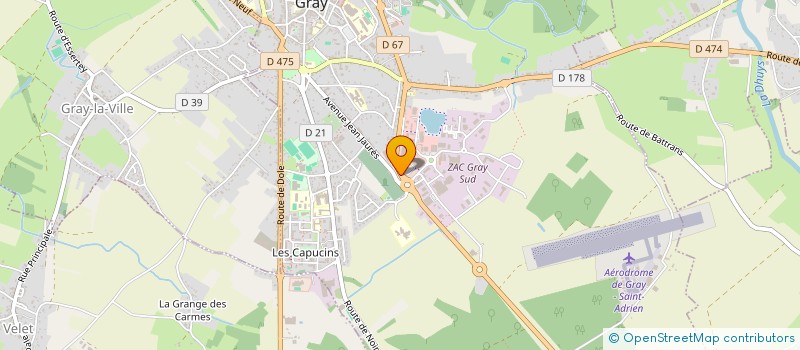 localisation de l'entreprise EURL TAXI SORNAY  GRAY