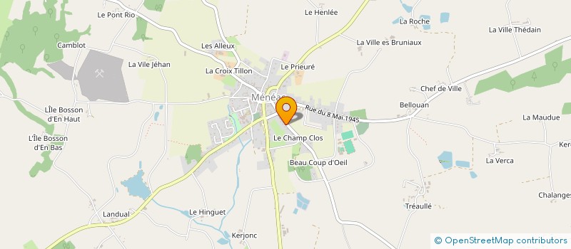 localisation de l'entreprise EURL TAXI TESNIERES à MENEAC