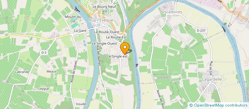 localisation de l'entreprise EURL TAXI TRANSPORTS GWENAELE RAIMBAULT  PUY-L'EVEQUE