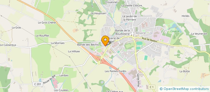 localisation de l'entreprise EURL TAXIS AUBERT MARIE-FRANCE à ALLAIRE