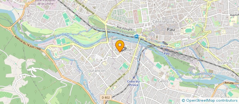 localisation de l'entreprise EURL TENNIS CONSULT à PAU