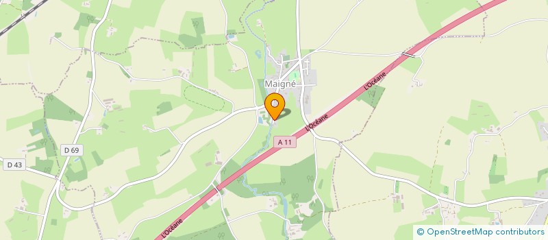 localisation de l'entreprise EURL TENNIS SERVICES  MAIGNE