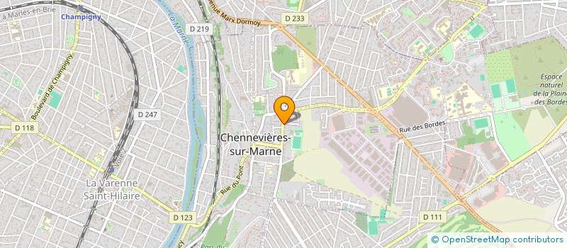 localisation de l'entreprise EURL TFG à CHENNEVIERES-SUR-MARNE