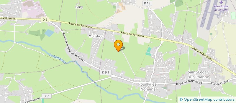 localisation de l'entreprise EURL THIBAUD DETOUR à POUILLY-LES-NONAINS