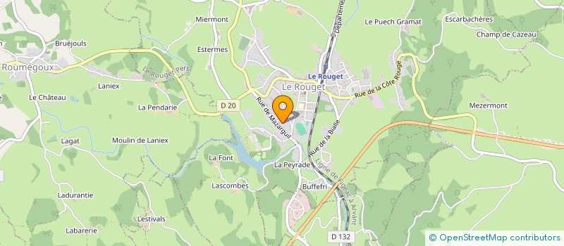 localisation de l'entreprise EURL THIERRY DELMAS à LE ROUGET-PERS