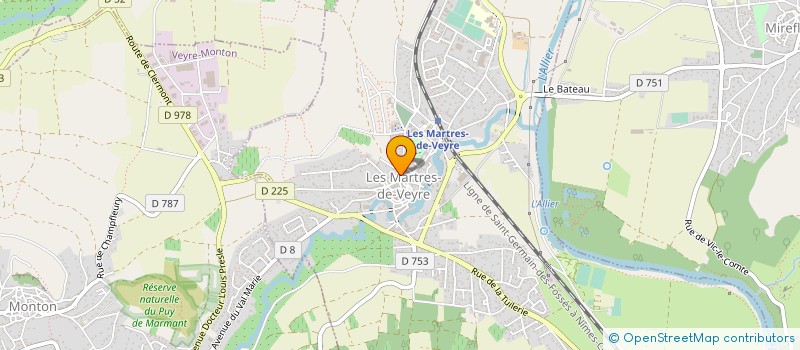 localisation de l'entreprise EURL THIERRY FEUILLET à LES MARTRES-DE-VEYRE