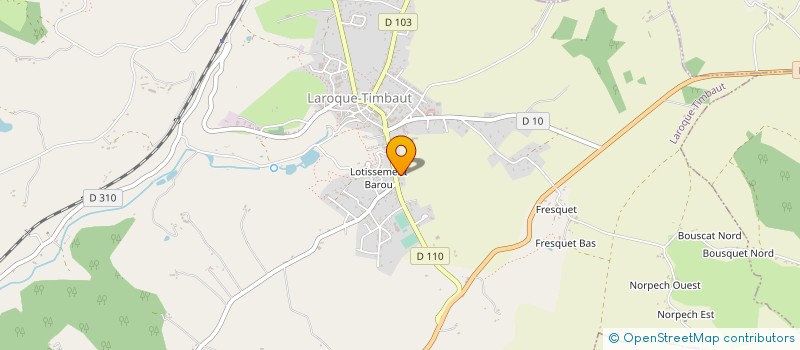 localisation de l'entreprise EURL THOM'ELEC 47  LAROQUE-TIMBAUT