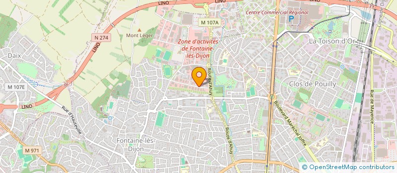 localisation de l'entreprise EURL THOMAS GERRIET à FONTAINE-LES-DIJON