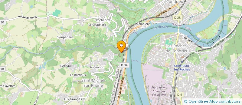 localisation de l'entreprise EURL THONNERIEUX TP  VERIN