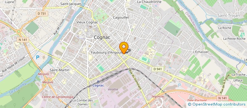 localisation de l'entreprise EURL TONY' ARM à COGNAC