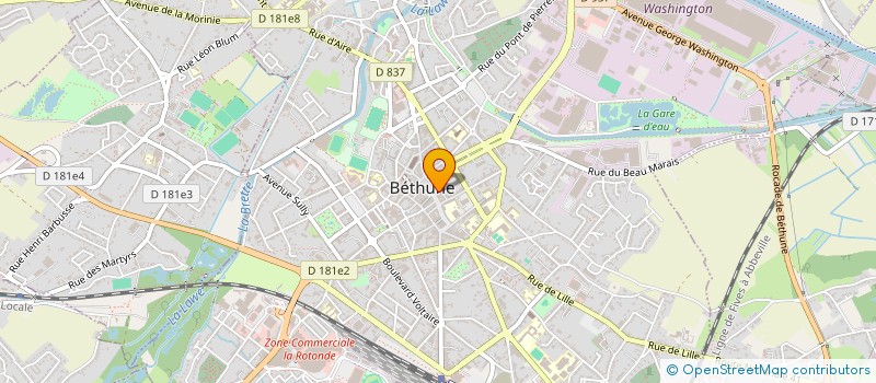 localisation de l'entreprise EURL TOP'S CAR BAR à BETHUNE