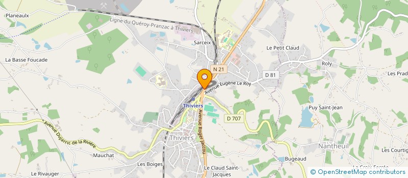 localisation de l'entreprise EURL TOURAIN à THIVIERS