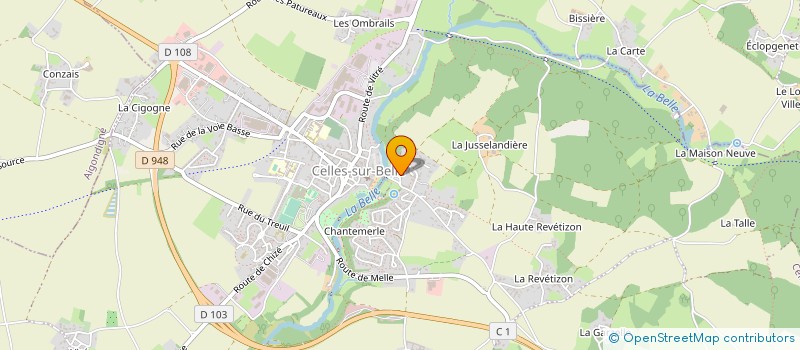 localisation de l'entreprise EURL TOUS AU COURANT à CELLES-SUR-BELLE