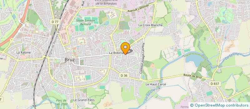 localisation de l'entreprise EURL TRANSPORT DOUARD  BRUZ