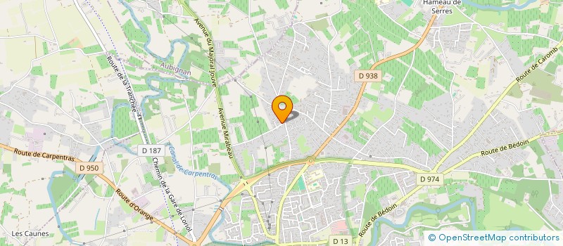 localisation de l'entreprise EURL TRANSPORTS BEGUE  CARPENTRAS