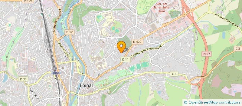 localisation de l'entreprise EURL TRANSPORTS CREUSAT  EPINAL