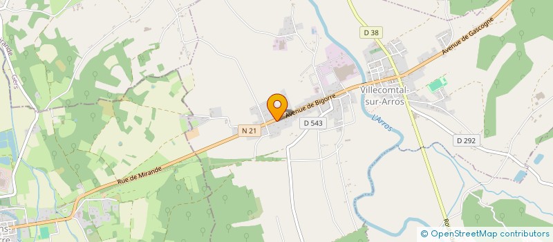 localisation de l'entreprise EURL TRANSPORTS LAFARGUE à VILLECOMTAL-SUR-ARROS