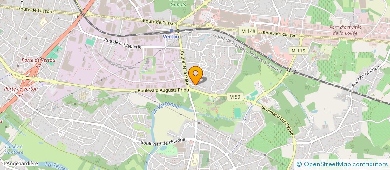 localisation de l'entreprise EURL TRANSPORTS MJL à VERTOU