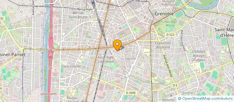 localisation de l'entreprise EURL TRANSPORTS RAVAT à GRENOBLE