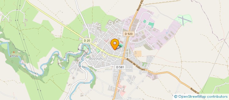 localisation de l'entreprise EURL TRIADOU TP  BOZOULS