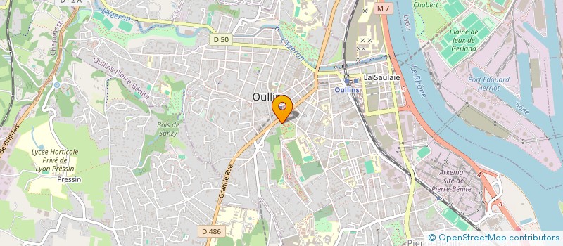 localisation de l'entreprise EURL TRIANGLE D'ARGENT  OULLINS-PIERRE-BENITE