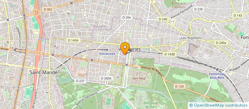 localisation de l'entreprise EURL TROMPETTE à VINCENNES