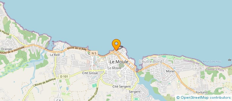 localisation de l'entreprise EURL TROPICAL 64 à LE MOULE