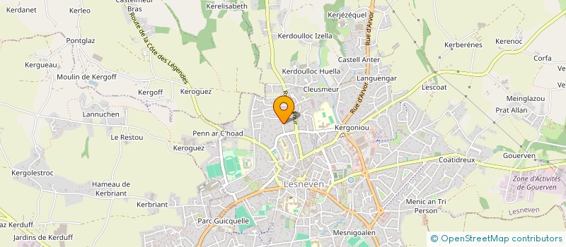 localisation de l'entreprise EURL TUBUL'ART  LESNEVEN