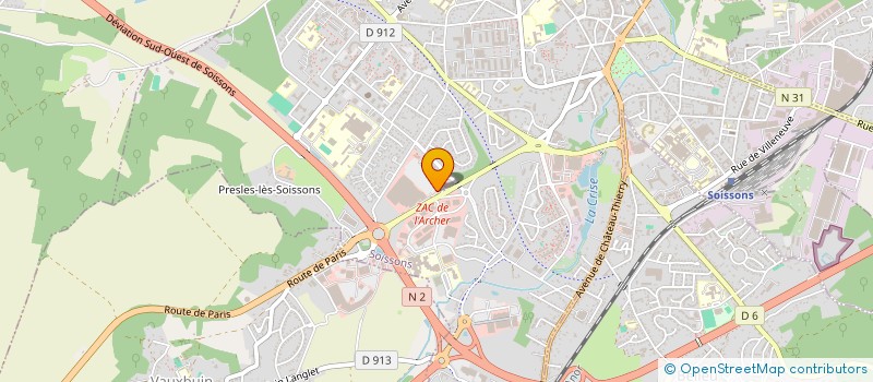 localisation de l'entreprise EURL VANDAMME à SOISSONS